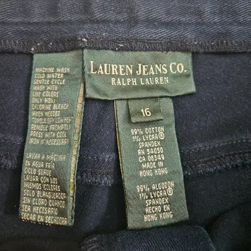 Ralph Lauren Lauren Jeans Co Women's Straight Leg Navy Jeans Sz 16 Blue