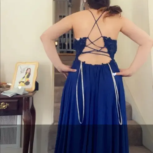 Faviana blue fairy corset dress formal