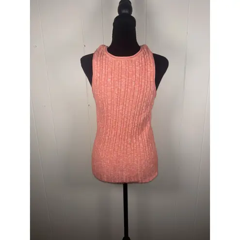 Pilcro Anthropologie Sleeveless Top Ribbed Knit Sweater Tank Coral Casual Large