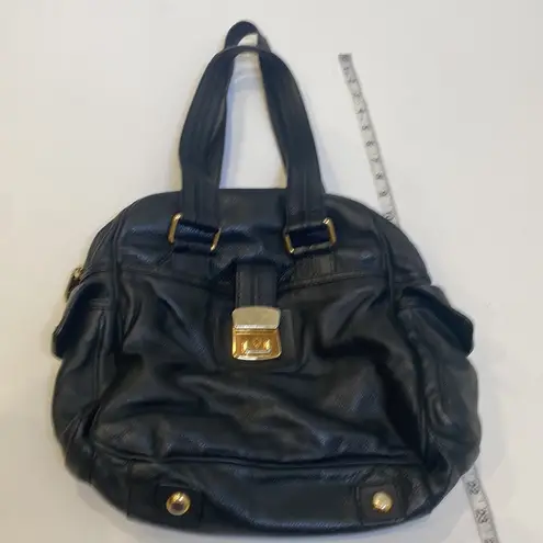 Marc by Marc Jacobs Airliner Captain Shoulder Tote Bag Black Gold Contemporary