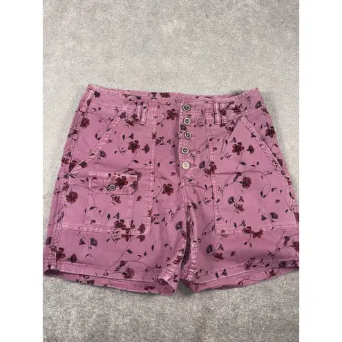 Anthropologie Pilcro  The Wanderer Floral Button Front Shorts Size 32