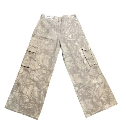 NWT Women’s Cargo Wide Leg Pants Beige Utility Streetwear Festival Y2K Size 7 Tan