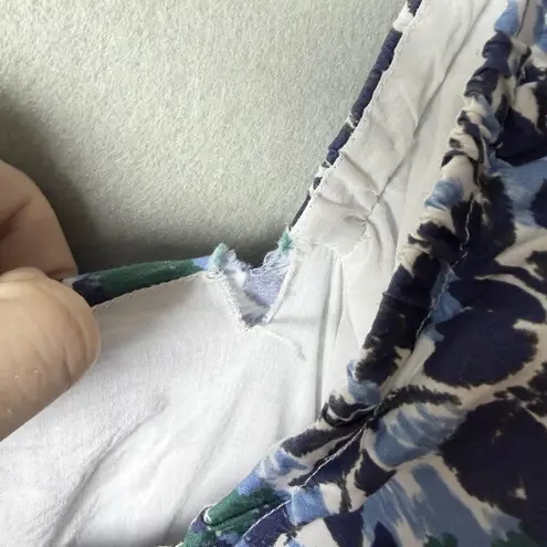 Peter Som x Rent the Runway Babydoll Floral Dress Blue Cotton Blend Size 8