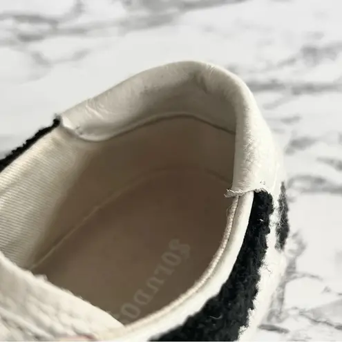 Soludos Yin Yang Women’s Platform Leather Sneakers Sz 9 White Black
