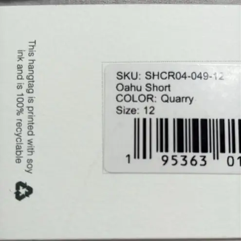 Carve Designs Oahu 4 Inch Corduroy Shorts Gray Size 12 NEW