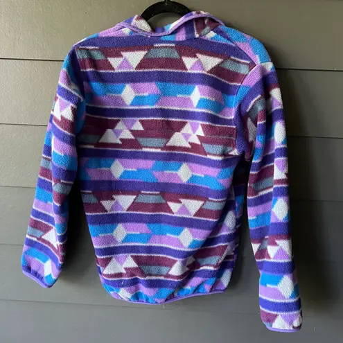 Patagonia Women's  Synchilla Guatemalan Tango Aztec Snap T Pullover Size XS!!