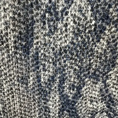 Clara Sun Woo Sweater Womens Small Gray Blue Python Knit Cowl Neck Drop Shoulder