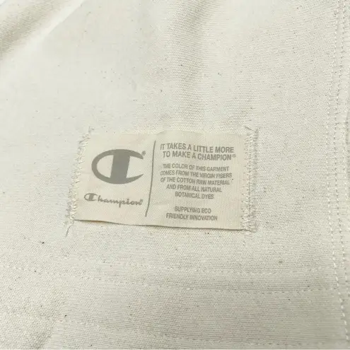 Champion Reverse Weave Natural State Cropped Hoodie Off White Cream Medium NWT