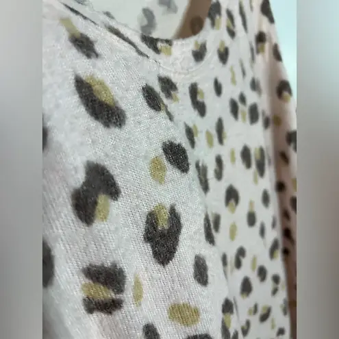 Nottibianche Sleep Gown Dress in Pale Pink Light Brown Cheetah Print Size Medium