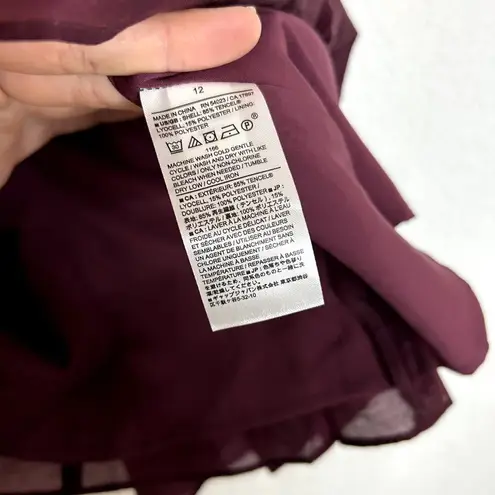 Banana Republic Factory Pleated Camisole Womens Size 12 Dark Cherry NWT Purple