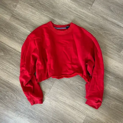 IZOD Red Cropped Sweatshirt