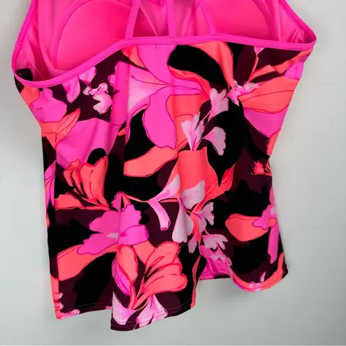ZeroXposur NWT Womens Tankini Swim Top Sz XXL Pink Floral Print