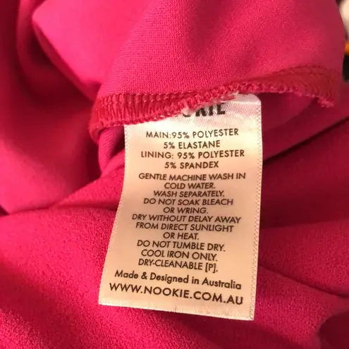 Nookie Romance Jumpsuit Hot Pink Sleeveless Bustier Top Retro Disco Barbie sz XL