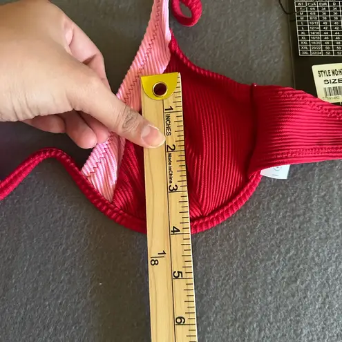 Coquette Red Pink Underwire Bikini Top Swimsuit