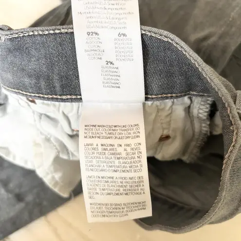 Mother the Insider Ankle Fray Jeans in Fan the Flames Gray Size 28