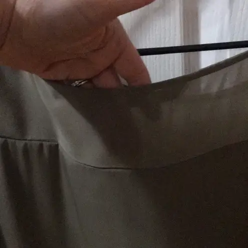 RW and Co. Blouse Olive Green Gold Studs in front. Light Material. Size L