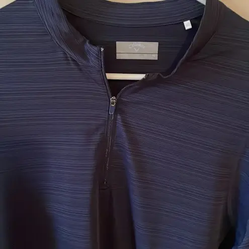 Callaway Women’s Navy pinstripe Lightweight 1/4 Zip Up Opti Dry Golf Pullover