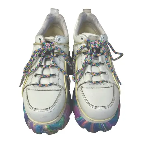 DOLLSKILL BUFFALO LONDON Rainbow Chunky Platform Sneakers Rave Festival Size 36