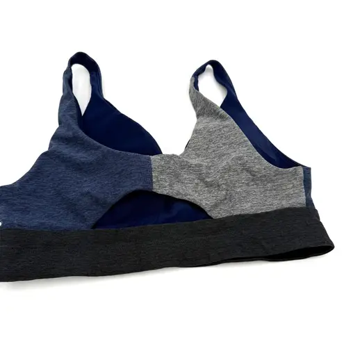 Outdoor Voices  Blue & Black Seamless Plunge Sports Bra Size Medium