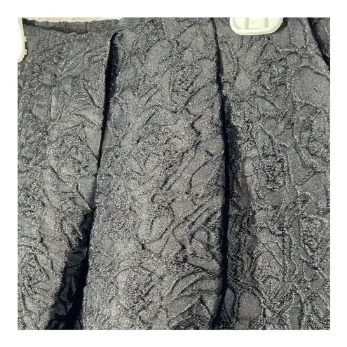 FRNCH Lucy Paris Black Embroidered Pleated Mini Skirt NWT Size Medium