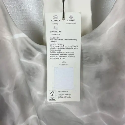 Calia Beige Aquatic Neutral Energize Tank Exercise Dress With Shorts Sz.XXL NWT Tan