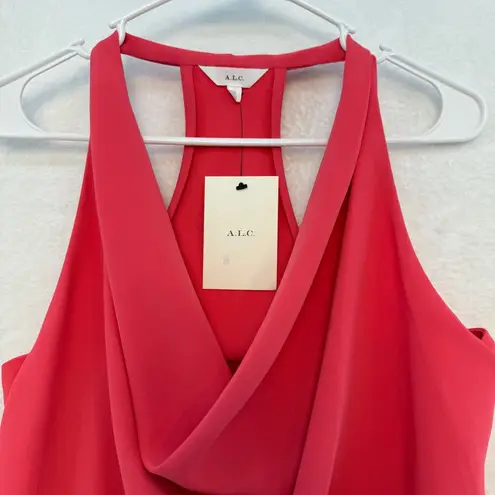 ALC Frank NWT A.L.C. Dixon Sz 2 Cowl Draped Neck Sleeveless Blouse Top Bright Pink Barbie