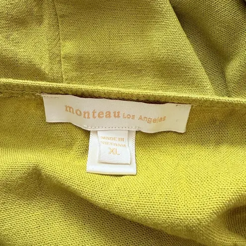 Monteau Los Angeles Women’s XL Jumpsuit Lime Green Trendy Casual Fashion Top