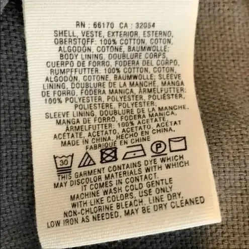 Anthropologie  | Hei Hei | Delanie Smokey Blue Grey Button Down Blazer Size 6