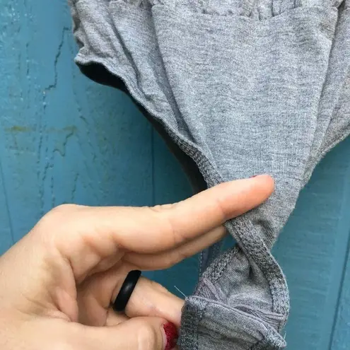 Elodie Women's Gray Short Sleeve Crewneck Bodysuit Small NWT