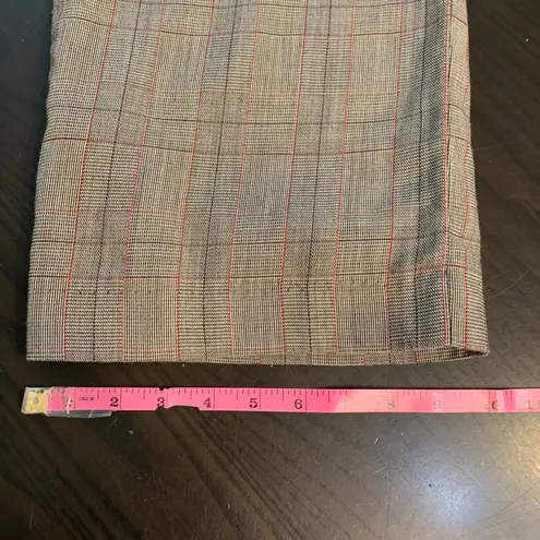 Carlisle VTG Plaid Wool Blend Retro Trouser 8 Gray Red Classic Career Pants READ - Image 12