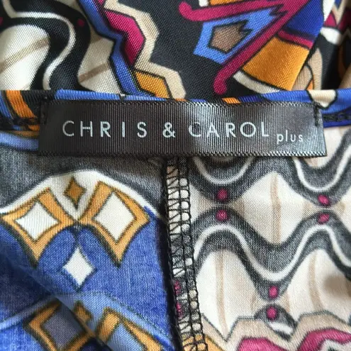 Chris & Carol Plus Polyester Spandex Ruffled Sleeve Blouse Size 3X #X1709027T