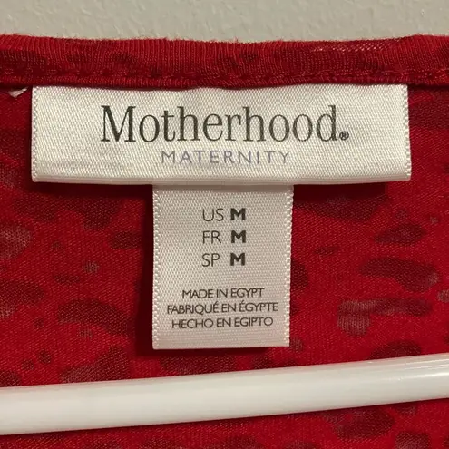 Motherhood Maternity Christmas Long sleeve Tee with side rouching medium