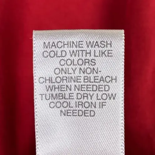 Avenue Vintage Henley Red Lace Pintucked Tshirt Size 14/16