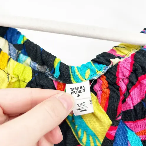 NWT Tabitha Brown x Target Womens Linen Lemon Print Bardot Off Shoulder Top XXS Yellow