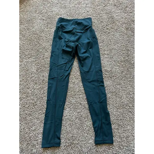 Leggings with Pockets Athletic Yoga Pants Activewear Green Size XS