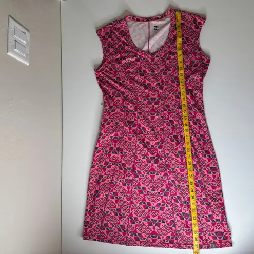 Title Nine Espionage Dream Dress Medium Pink Geometric Hiking Outdoors Stretch