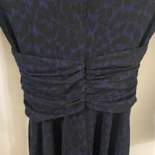 Whistles Celestine Animal Print Jersey Twist at Waist Dress size 4 Black