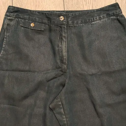 J.Jill Jeans Womens 12 Trouser Wide Leg Style Tencell Lyocell Fabric Blue