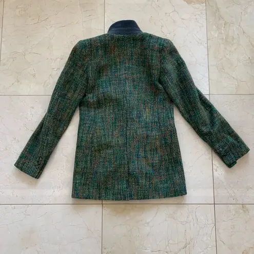 Rachel Roy NWOT Green Tweed Wool Blazer Sz 0