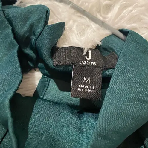 Jason Wu J Twist Neck Blouse in Evergreen Medium