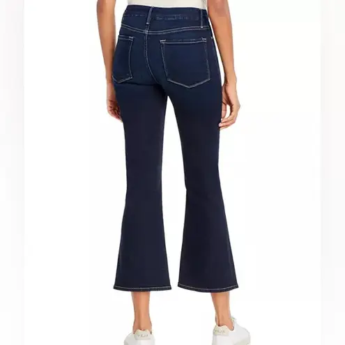 frame denim  Le Crop Mini Boot Jeans Size 32 Cabana Blue Wash Cropped Flare