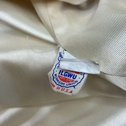 70s Vintage Ivory Wool Forecaster Coat military naval style double breasted Med White