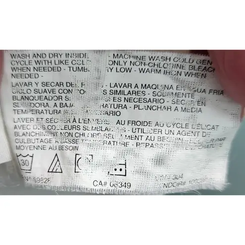 Bandolino White Embroidered Peasant Blouse Womens XL 3/4 Sleeve Top