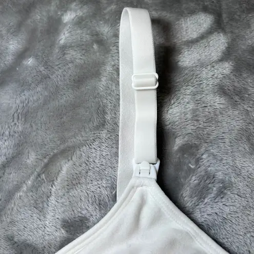 Auden Nursing Lightly Lined Seamless Bra Womens Medium White Adjustable Straps