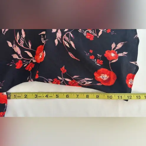 Gibson Red Flutter Sleeve Blouse with Ruffled Details (751)