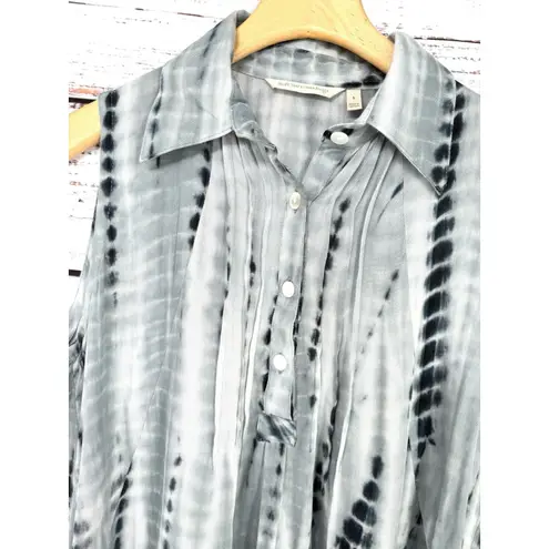 Soft Surroundings Tie Dye Pocketed Collared Tank Dress Rayon Relax Fix Small