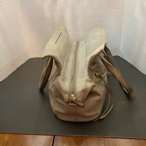 Botkier Legacy TRIGGER GREY LEATHER SATCHEL SHOULDERBAG