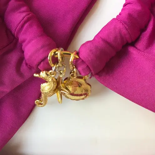 ABS Allen Schwartz Bikini Top Seashell Charms 10