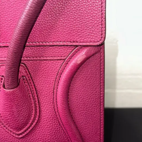 CELINE Baby Drummed Calfskin Micro Luggage Bag