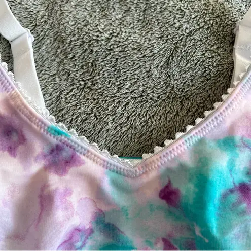 Ruby Ribbon Heritage Pastel Tie Dye Demiette Bra Size 34 Style 1799 Purple - Image 6